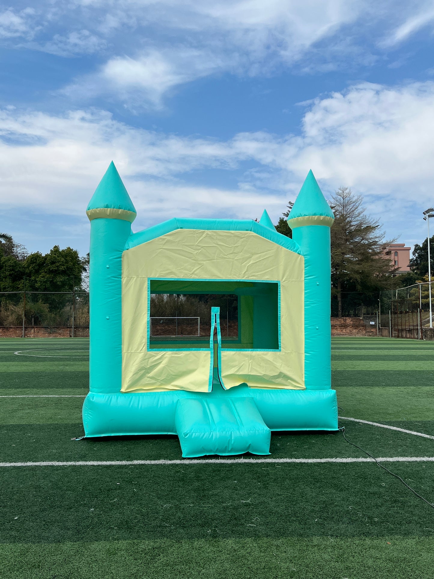 10x11ft Tiffany Green Modern Bouncy Castle Bounce House For Party Rental