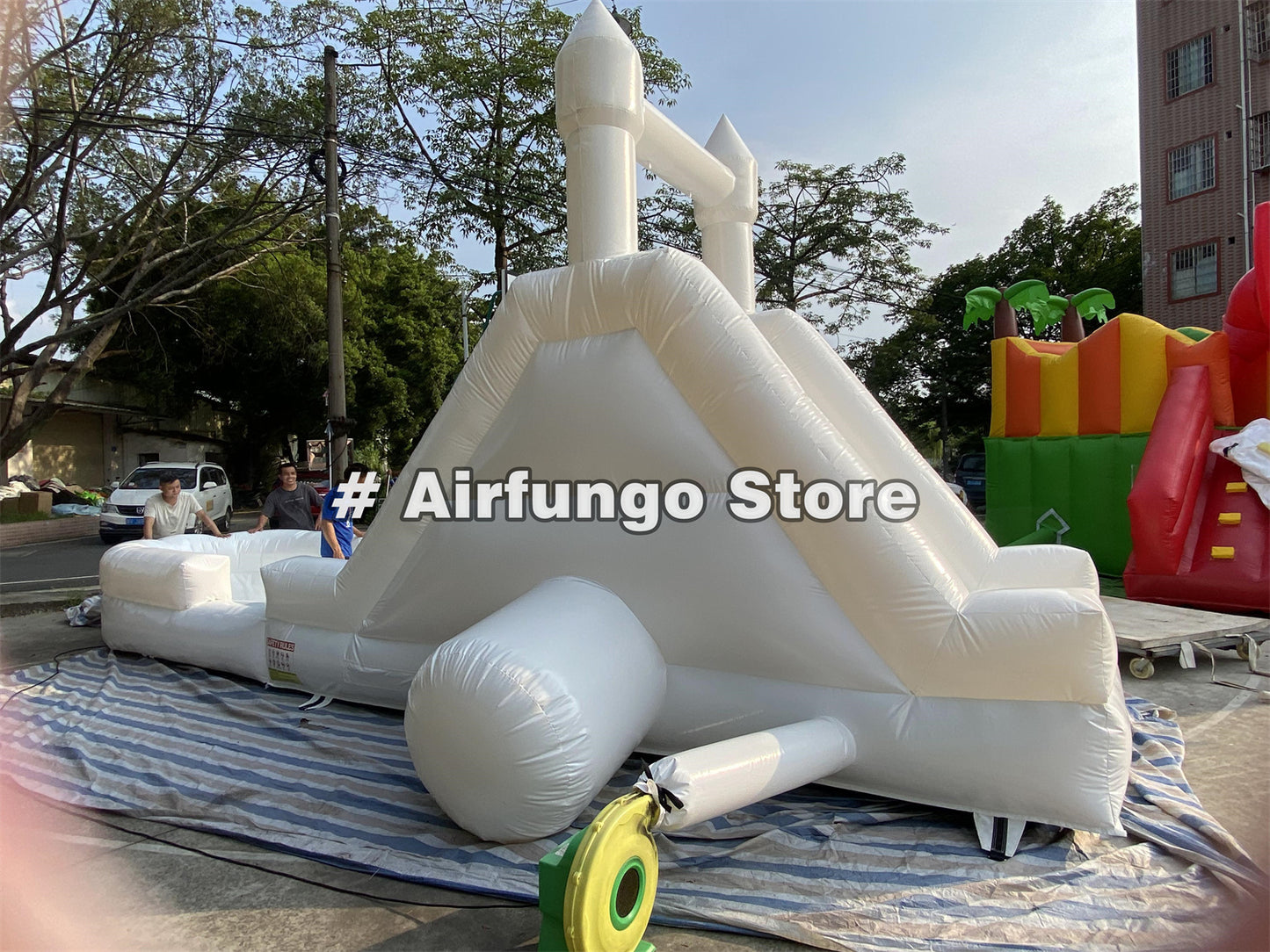 White Modern Inflatable Water Slide Bounce House