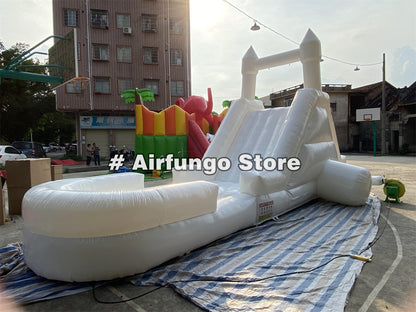 White Modern Inflatable Water Slide Bounce House