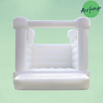 Flat Top White Bounce House Inflatable For Kids