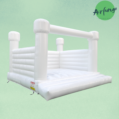 Flat Top White Bounce House Inflatable For Kids