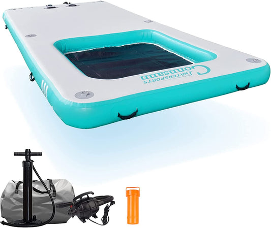 15x6.5ft Inflatable Floating Dock Fishing Platform