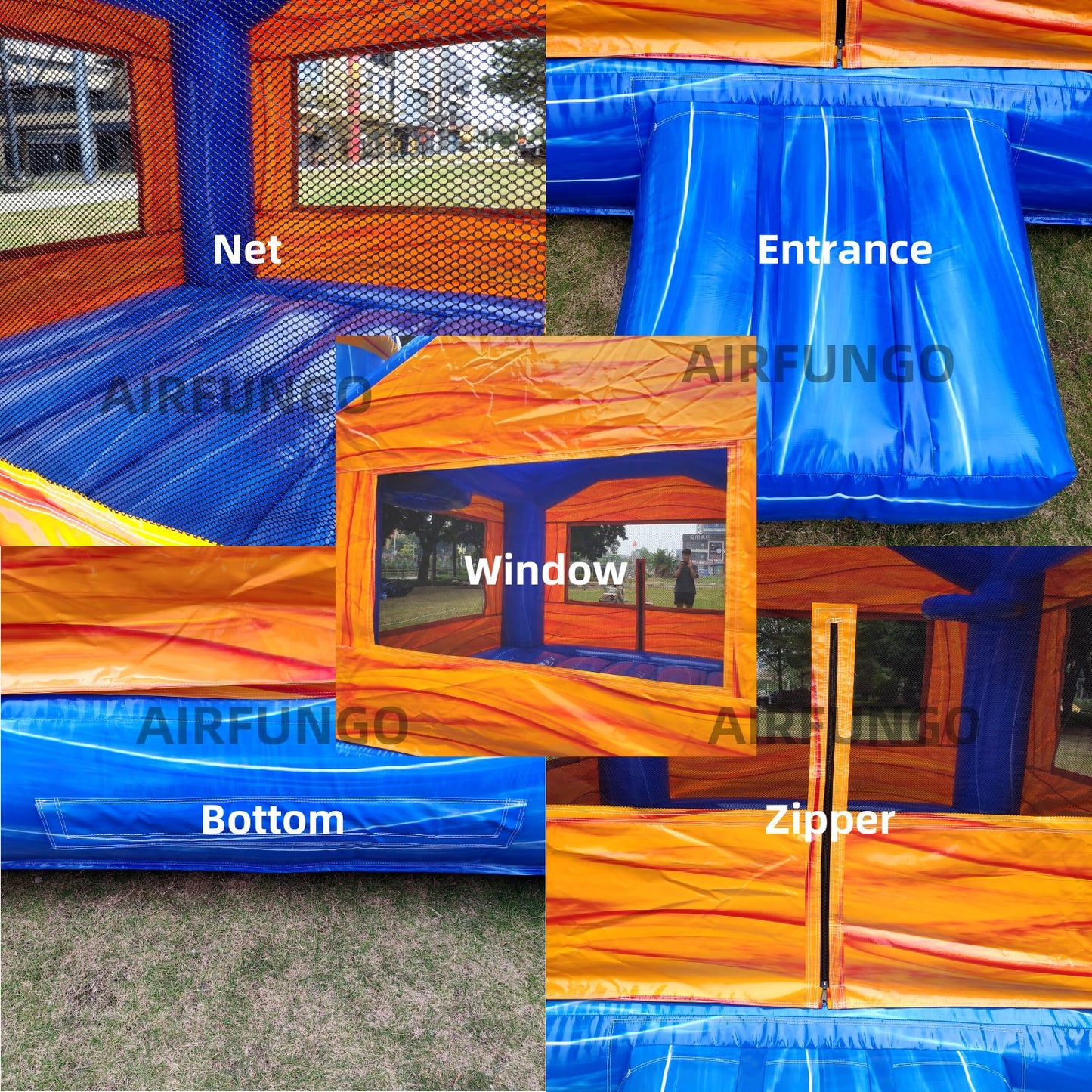 10x11ft Inflatable Bouncy Castle Marble Color Jumper