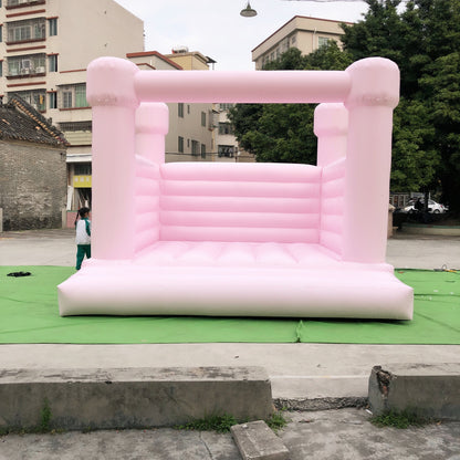 Flat Top Pink White Bounce House