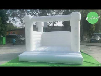 Flat Top White Bounce House Inflatable For Kids
