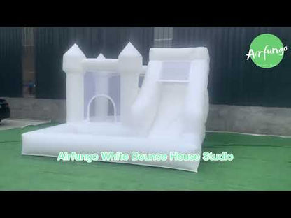 Mini 3 In 1 White Bounce House With Slide