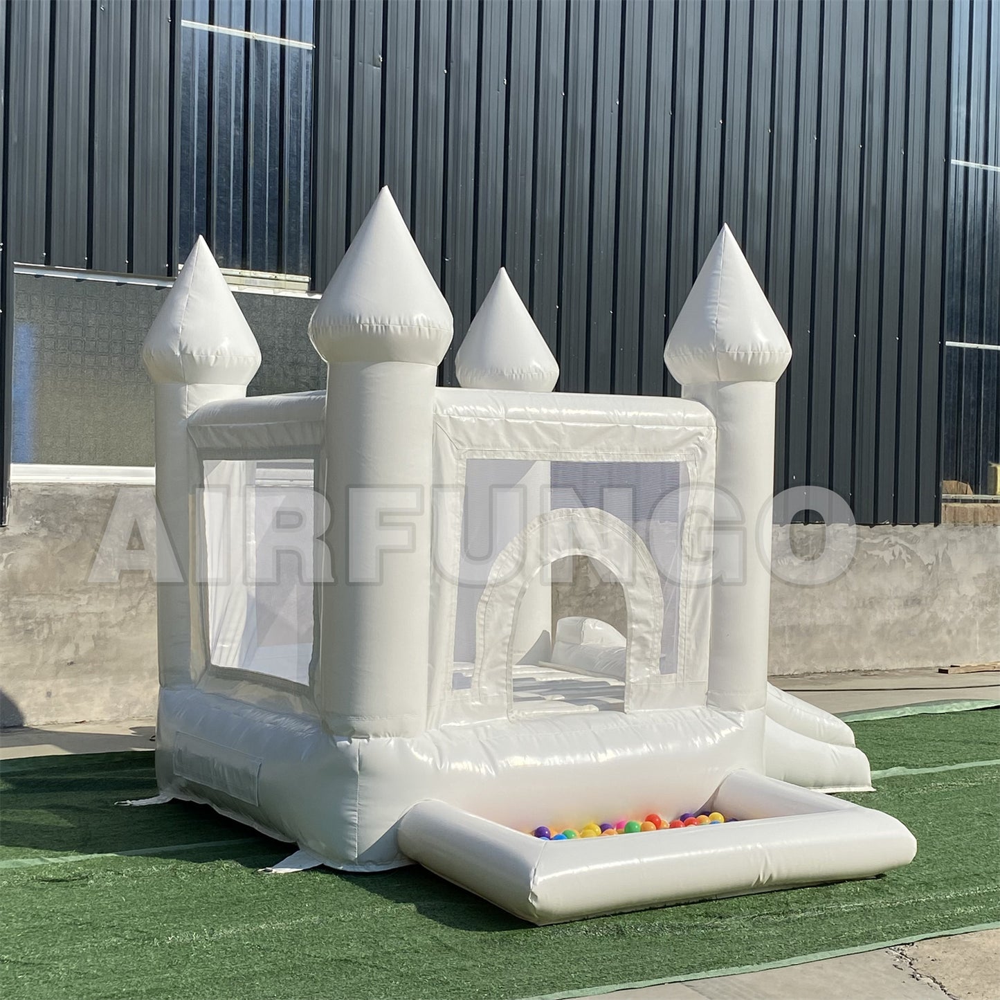 9x9x7ft White Bounce House For Indoor Use